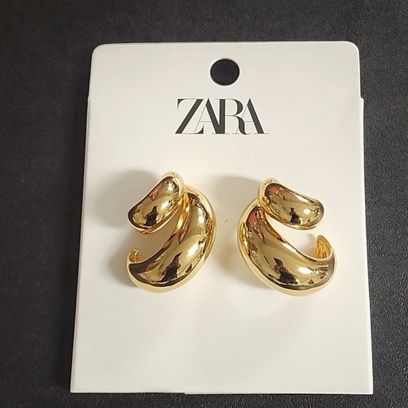 ZARA Double Half Hoop Earrings New 🔥✨✨✨🔥 - Picture 2 of 4